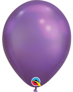 11 INCH LATEX RND CHROME PURPLE 100CTP-QUA-58274