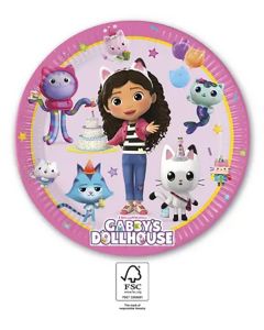 GABBYS DOLLHOUSE PAPER PLATES 23CM 8CT NG-PRO-95755