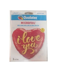 18 INCH FOIL HRT I LOVE YOU GOLD SCRIPT 5CTP-LCY-85554