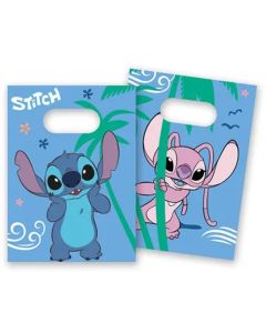 STITCH AND ANGEL PLASTIC PARTY BAG 6CT-PRO-98250