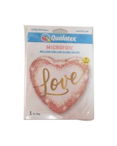 18 INCH FOIL LOVE ROSE GOLD GLITTER DOTS 5CTP-LCY-85567