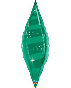 38 INCH FOIL TAPER SWIRL - EMERALD GREEN 1CTL-QUA-15570