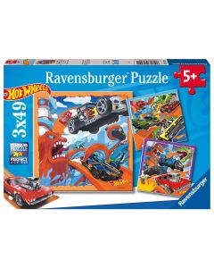 RAVENSBURGER 3X49PC HOT WHEELS-RVG-5722