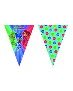 PJ MASKS PLASTIC TRIANGLE FLAG BANNER 1CT-PRO-88636