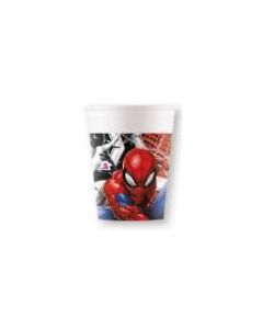 SPIDERMAN WORLD OF WEBSPAPER CUPS 200ML 8CT-PRO-97315