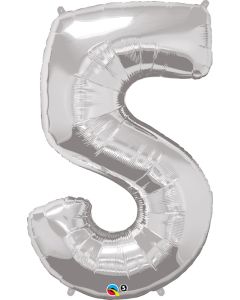 34 INCH FOIL NUMBER 5 SILVER 1CTP-QUA-30417