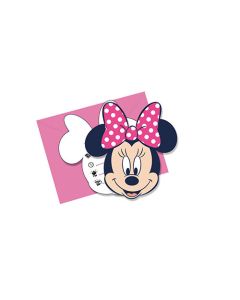 MINNIE DOTS DIE CUT INVITATE& ENVELOPE A 6CT-PRO-84902