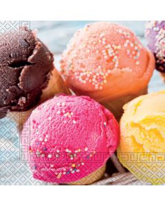 NAPKINS 3 PLY EVRYDAY DESIGN ICE CREM CONE 20CT-PRO-89786