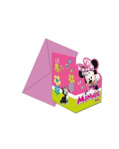 MINNIE HAPPY HELPERS DIE CUT INVITES&ENVELOPES 6CT-PRO-87867