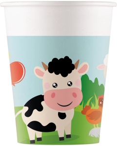 FARM PAPER CUPS 200ML 8CT-PRO-94175
