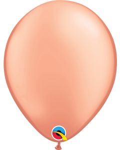11 INCH LATEX RND ROSE GOLD 100CTP-QUA-57211