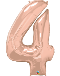 34 INCH FOIL NUMBER 4 ROSE GOLD 1CTP-QUA-57875