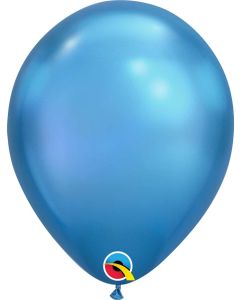 11 INCH LATEX RND CHROME BLUE 100CTP-QUA-58272