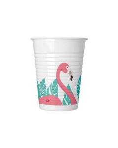 FLAMINGO PLASTIC CUPS 200ML 8CT-PRO-89593