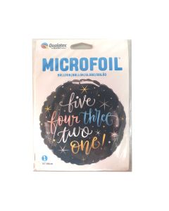 18 INCH FOIL RND FIVE FOUR THREE TWO ONE 5CTP-LCY-85590