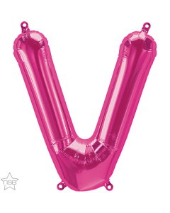 16 IN FOIL MAGENTA LETTER V AIR FILLED 1CTP-QUA-59590