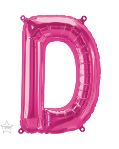16 IN FOIL MAGENTA LETTER D AIR FILLED 1CTP-QUA-59554