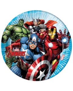 MIGHTY AVENGERS PAPER PLATES LARGE 23CM 8CT - PET-PRO-87962