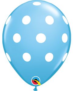 11 INCH LATEX RND BIG POLKA DTS ASST 50CTP-QUA-86421