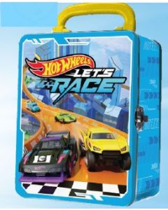 HOT WHEELS METAL CAR CASE - BLUE LETS RACE-INT-HWCC2YEL