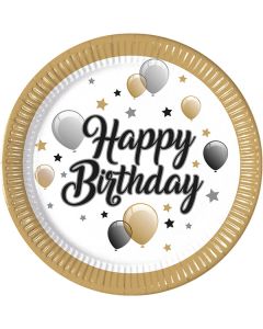 MILESTONE HAPPY BIRTHDAY PAPER PLATES 23CM 8CT NG-PRO-93443