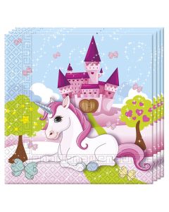 UNICORN TWO PLY PAPER NAPKINS 33X33CM 20CT-PRO-85673