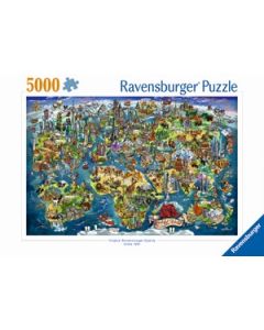 RAVENSBURGER 5000PC PUZZLE ILLUSTRIERTE WELTKARTE-RVG-12001738