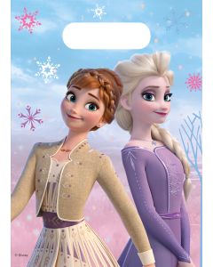 FROZEN II WIND SPIRIT PLASTIC PARTY BAGS 6CT-PRO-94074