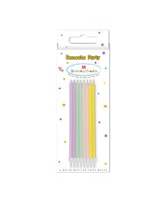 PASTEL BIRTHDAY CANDLES WITH HOLDERS IN PPR BOX-PRO-96500