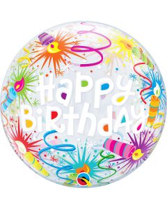 22 INCH SINGLE BUBBLE BDAY LIT CANDLES 1CTP-QUA-16658