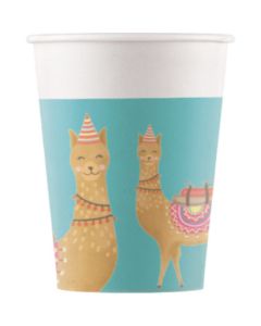 LLAMA PAPER CUPS 200ML 8CT-PRO-89736