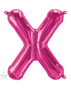 16 IN FOIL MAGENTA LETTER X AIR FILLED 1CTP-QUA-59594
