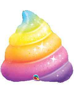 30 INCH FOIL RAINBOW POOP SPARKLES 1CTP-QUA-97534