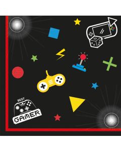 GAMING PARTY 2PLY PAPER NAPKINS 33X33CM 20CT-PRO-93772