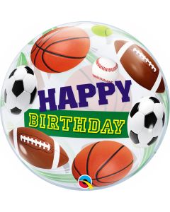 22 INCH SINGLE BUBBLE BDAY SPORT BALLS 1CTP-QUA-34821