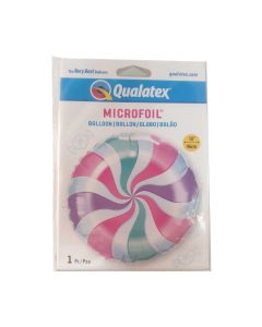 18 INCH FOIL RND CANDY SWIRL PASTEL 5CTP-LCY-85581