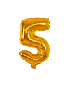 12 INCH AIRFILLED GOLD FOIL BALLOON 5 1CTP-PRO-89646