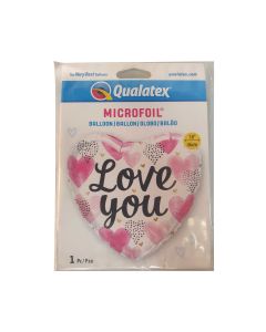 18 INCH FOIL LOVE YOU PINK WATERCOLOR HEARTS 5CTP-LCY-85569