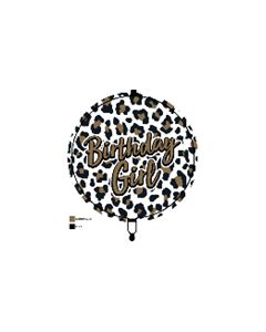 18 INCH AIR-HELIUM FOIL BIRTHDAY GIRLLEOPARD 1CTP-PRO-92438