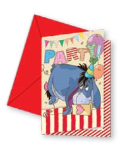 WINNIE ALPHABET INVITATIONS & ENVELOPES 6CT-PRO-80502