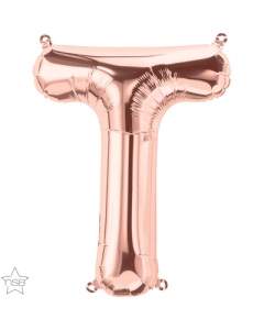 16 IN FOIL ROSE GOLD LETTER T AIR FILLED 1CTP-QUA-59742