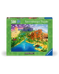 RAVENSBURGER 500PC PUZZLE WORLD OF MINECRAFT-RVG-12001568