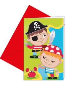 PIRATE TREASRE HUNT INVITATIONS & ENVELOPES 6CT-PRO-88255