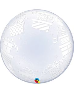 24 INCH DECO BUBBLE WRAPPED PRESENTS 1CTP-QUA-52004