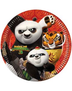 KUNG FU PANDA 3 PAPER PLATES LARGE 23CM 8CT-PRO-86766