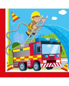 FIREFIGHTERS TWO PLY PAPER NAPKINS 33X33CM 20CT-PRO-94181