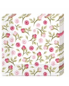 NAPKINS 3 PLY EVRYDAY DESIGN ROMNTIC ROSE 20CT-PRO-85841