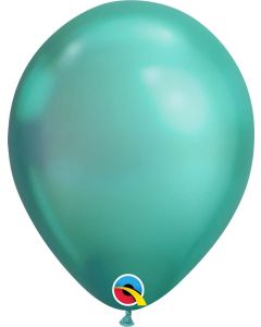 11 INCH LATEX RND CHROME GREEN 100CTP-QUA-58273