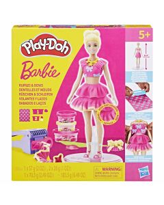 PLAY DOH BARBIE RUFFLES AND BOWS-BLONDE-HAS-G1361