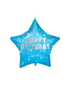 18 INCH FOIL HAPPY BIRTHDAY BLUE STAR 1CTP-PRO-93192